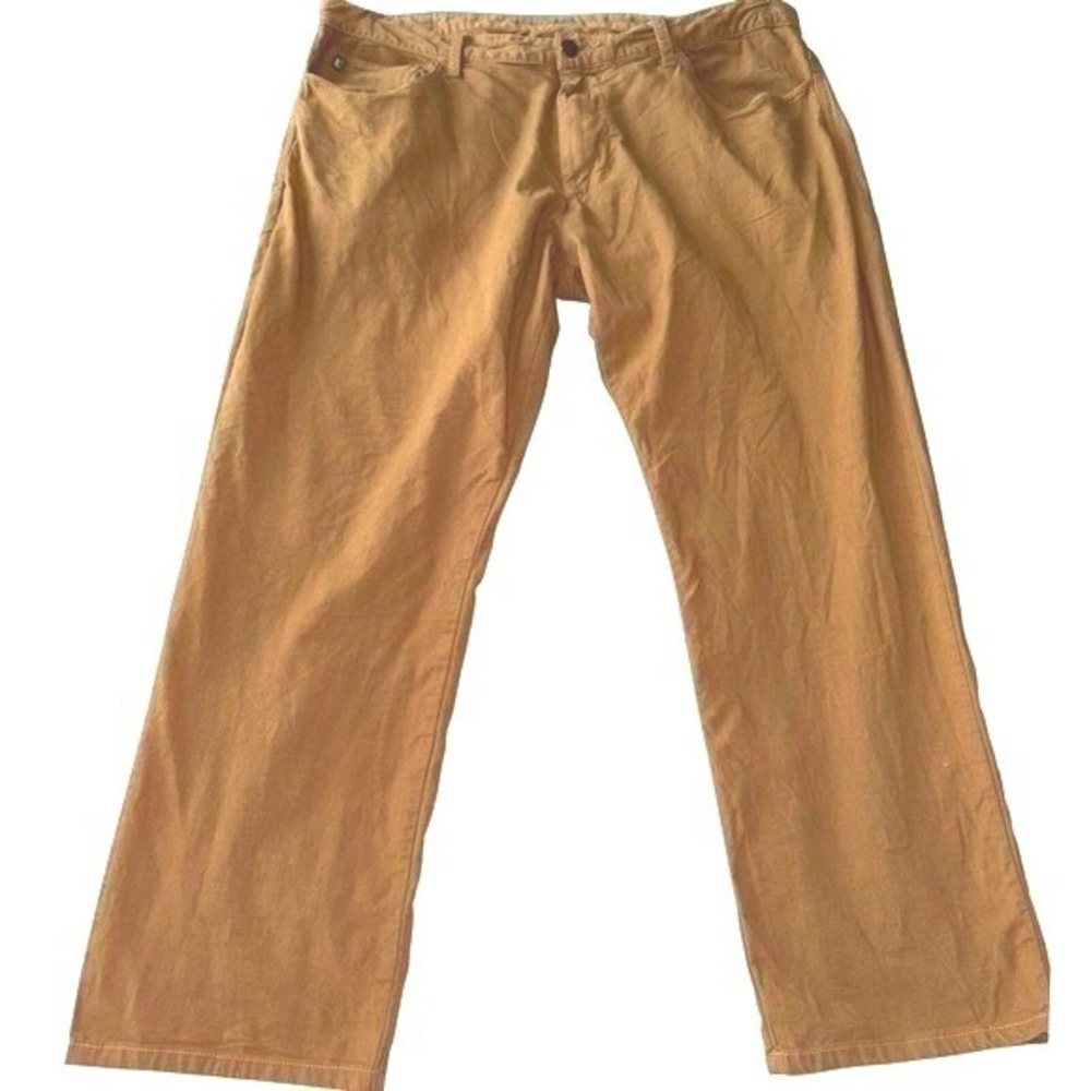 Linksoul Boardwalker Mens 38 Brown Chino 5 Pocket Stretch Performance Golf Pants